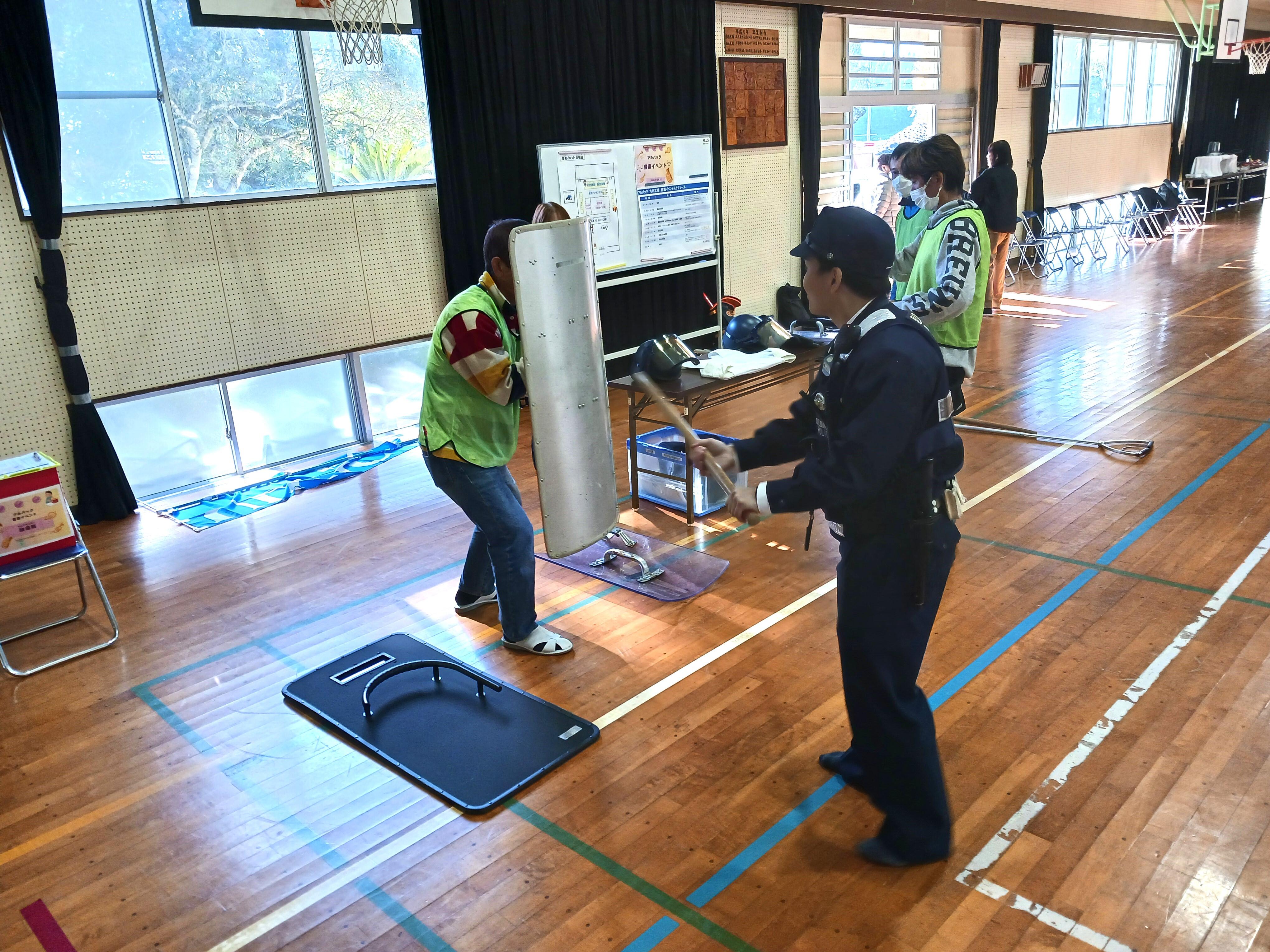 安全講話・体験コーナーの様子